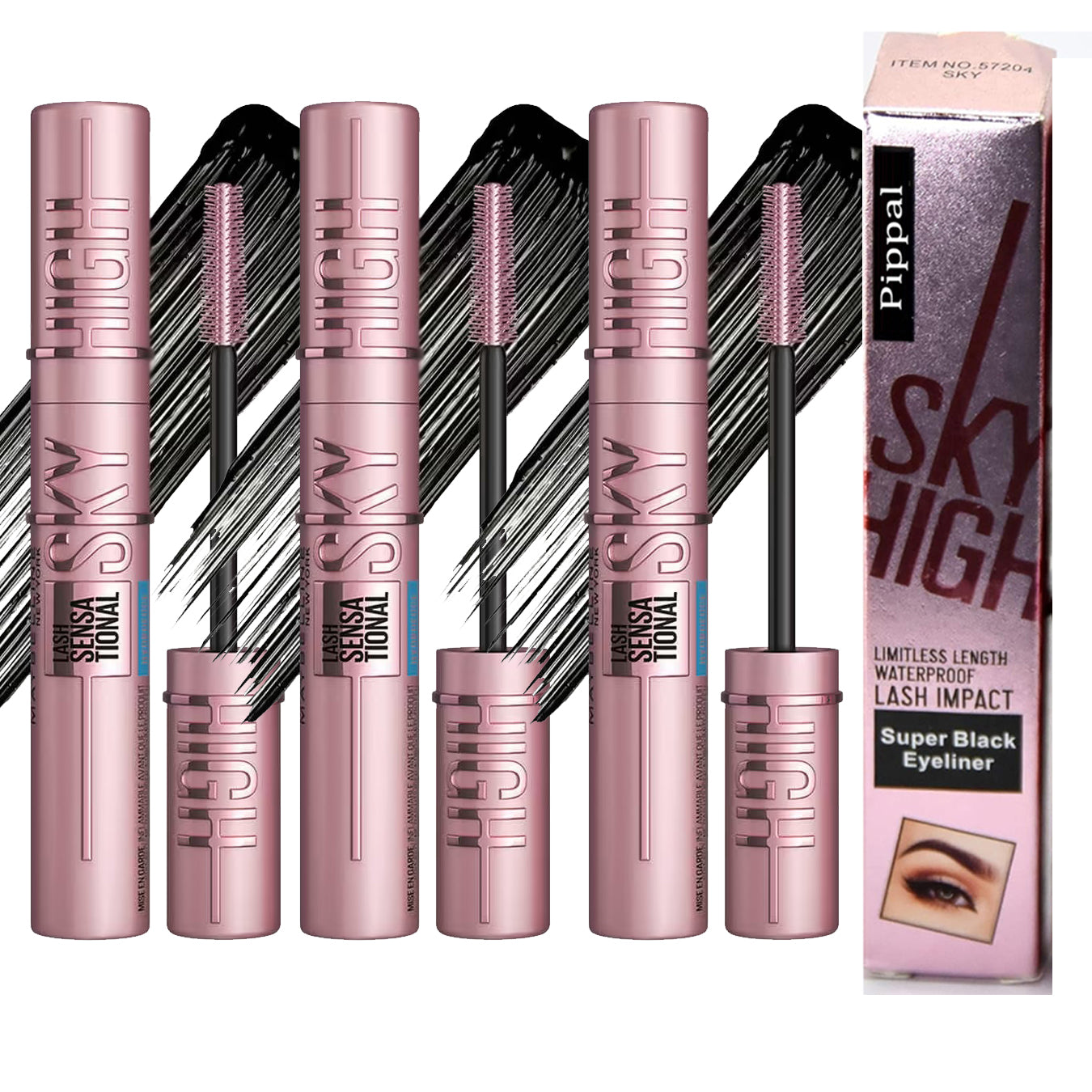 2-in-1 Sky High Eyeliner + Volumizing Mascara – Waterproof | Bold & Long Lashes in Seconds