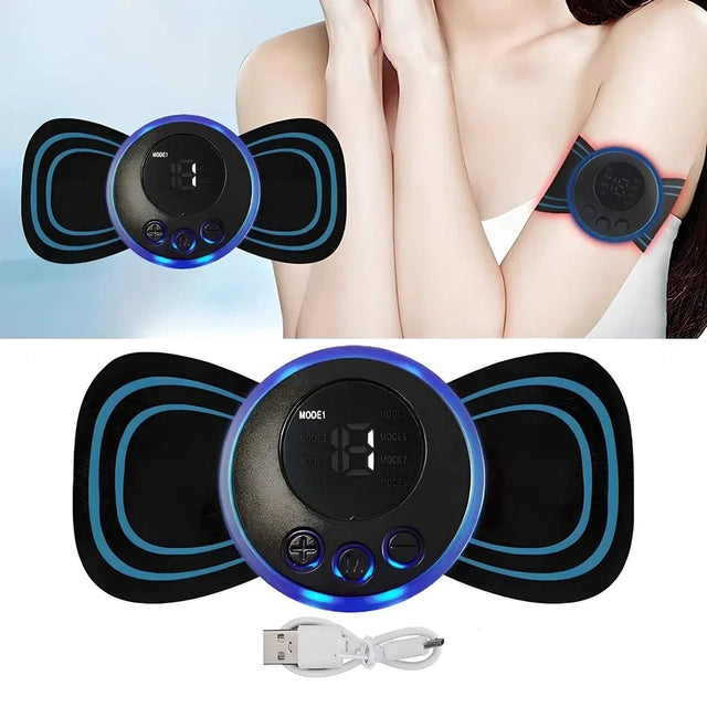 Mini Electric Massager – 8 Modes & 19 Levels | Rechargeable Pain Relief Device for Full Body