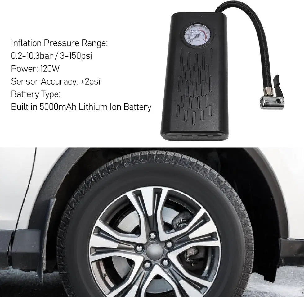 Portable Air Compressor Tire Inflator – Digital Car/Bike Pump | Fast & Automatic Inflation